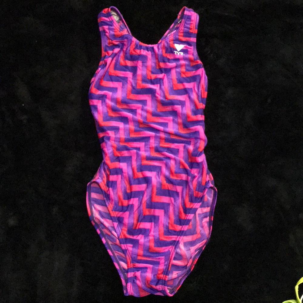 TYR Vibrant Pink and Purple One Piece Swimwear